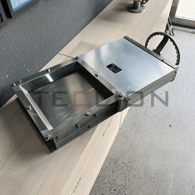Explosion Proof Square Mouth Knife Pneumatic Slide Gate Valve Stainless Steel Material