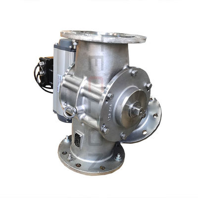 Three Way Pneumatic Diverter Valve Gate Actuator DN350 OBM