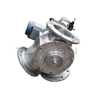 Three Way Pneumatic Diverter Valve Gate Actuator DN350 OBM
