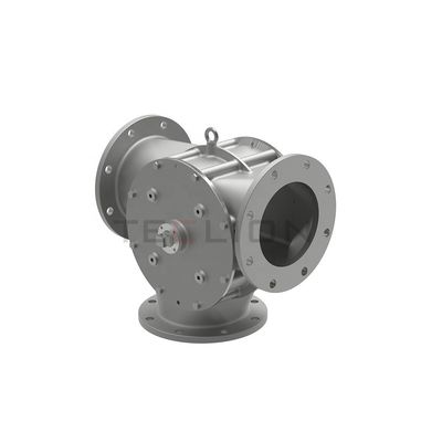 Three Way Pneumatic Diverter Valve Gate Actuator DN350 OBM