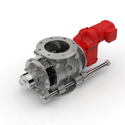Blow Through Multiport Rotary Valve Air Lock Feeder For Powder Pellet Handling