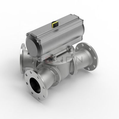 Stainless Steel Powder Gravity Pneumatic Diverter Valve 3 Way 73KG