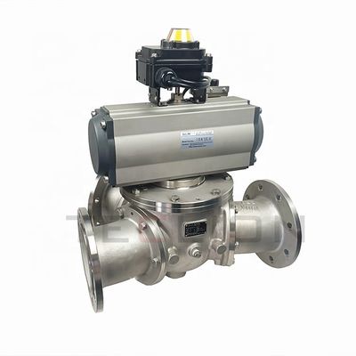 Stainless Steel Powder Gravity Pneumatic Diverter Valve 3 Way 73KG