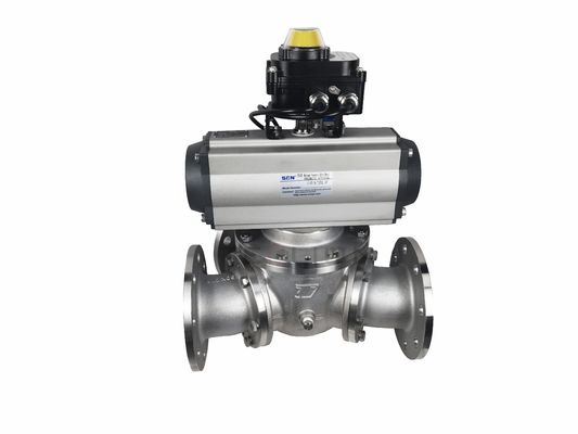 Stainless Steel Powder Gravity Pneumatic Diverter Valve 3 Way 73KG