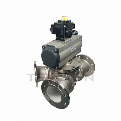 Stainless Steel Powder Gravity Pneumatic Diverter Valve 3 Way 73KG