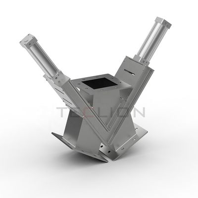 Double Knife Pneumatic Duct Diverter Valve For Powders Granular Customized