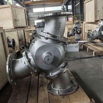 Ball Type 3 Way Gravity Pneumatic Diverter Valve For Conveying Powder And Granular