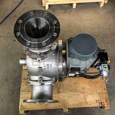 Ball Type 3 Way Gravity Pneumatic Diverter Valve For Conveying Powder And Granular