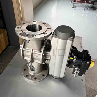 Plunger Type Three Way Pneumatic Diverter Valve For Powder Particle Conveying