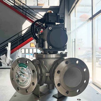 Single channel ball 304ss diverter valve for conveying powder or particle