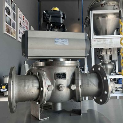 45 Degree Ceramic Sprayed Single Channel Ball directional valve for Dense Phase Conveying