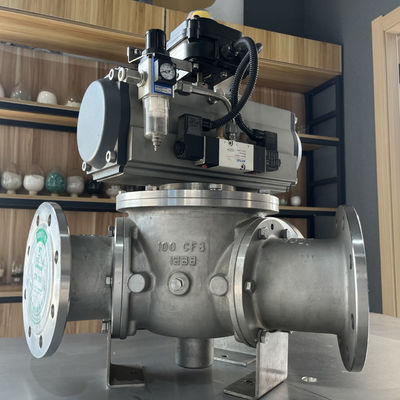 Pneumatic ball type diverter valve for single channel powder particle conveying