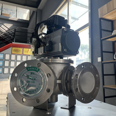 Pneumatic ball type diverter valve for single channel powder particle conveying