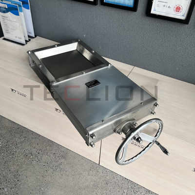 Explosion Proof Square Mouth Knife Pneumatic Slide Gate Valve Stainless Steel Material