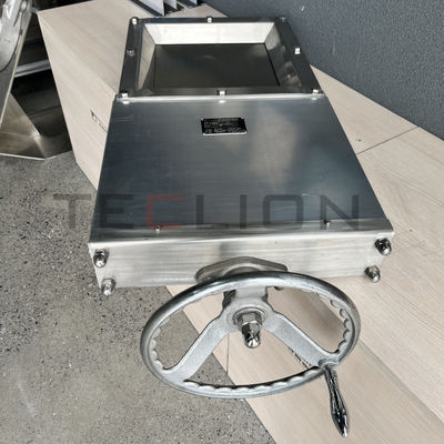 Explosion Proof Square Mouth Knife Pneumatic Slide Gate Valve Stainless Steel Material