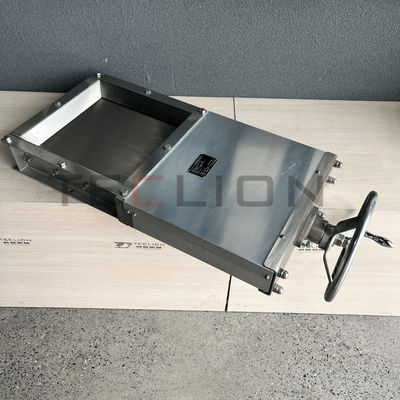 Explosion Proof Square Mouth Knife Pneumatic Slide Gate Valve Stainless Steel Material