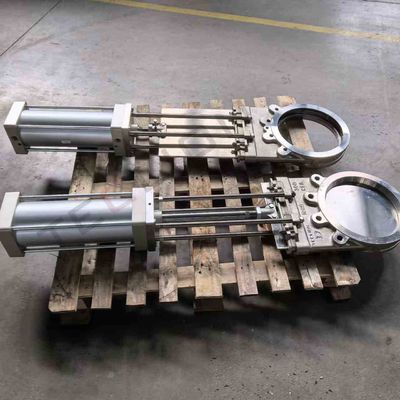 Stainless Steel Knife Pneumatic Gate Valve Clamp Type for Powder Particle Material