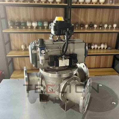 45 Degree Ceramic Sprayed Single Channel Ball directional valve for Dense Phase Conveying