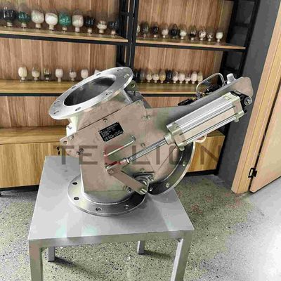 A swing plate directional valve with an angle of 60 ° suitable for gravity unloading