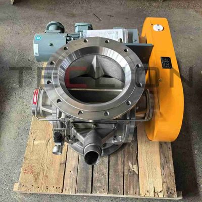 6L 304SS Stainless Steel Rotary Feeder Valve With Exhaust Hopper