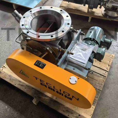6L 304SS Stainless Steel Rotary Feeder Valve With Exhaust Hopper