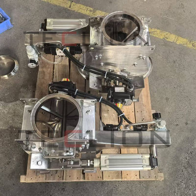 Stainless steel swing plate directional valve suitable for pneumatic conveying