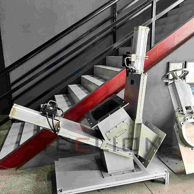 Gravity feeding dual channel cutting valve