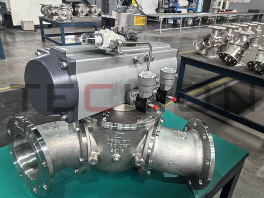 316L material powder conveying ball Pneumatic Diverter Valve