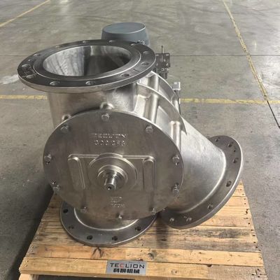 Large diameter stainless steel plugr diverter valve for dilute phase conveying