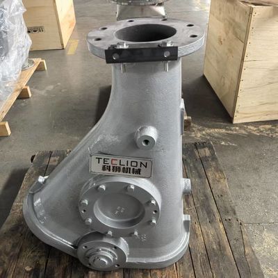 Solid two-way pendulum diverter valve made of cast iron material for powder and granular
