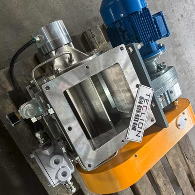Square mouth flange connection DN200 stainless steel rotary feeder valve