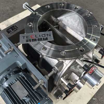 Blow through and quick cleaning stainless steel rotary airlock valve